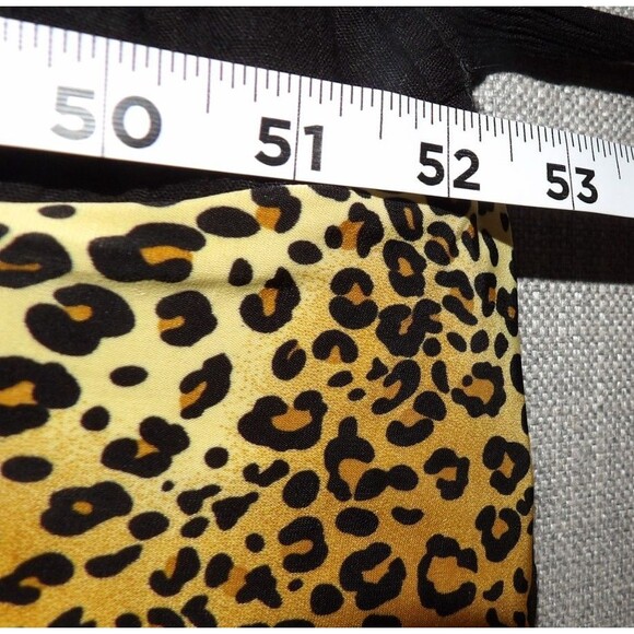 The Oblong Box Shop XL 1X Rare Wrap Dress Black and Cheetah Print Hooded Maxi - Picture 12 of 12